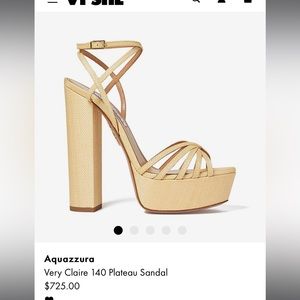 Aquazzura Very Claire Platform Sandals 36.5